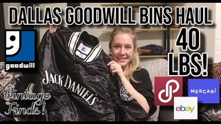 40 LBS Dallas Goodwill Outlet Bins Thrift Haul To Resell On Poshmark, Mercari \u0026 Ebay For A Profit!