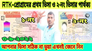 RTK-প্রোগ্রামের প্রথম ভিসা ও ২-নং ভিসার পার্থক্য/ আপনার ভিসা সঠিক না ভুয়া এখনই জেনে নিন।