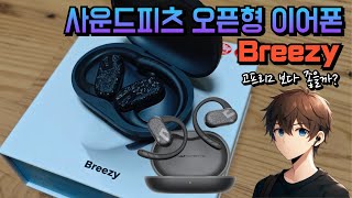 가변형 이어후크의 완전오픈형 이어폰 사운드피츠 브리지 SOUNDPEATS Breezy