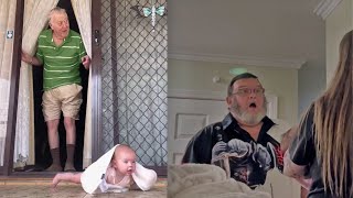 Grandparents Meet Grandchild for the First Time. Emotional Surprises.