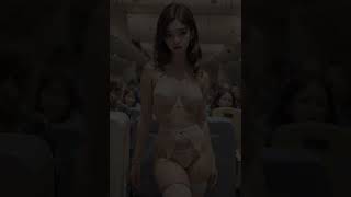 [4K] lingerie show on the plane. AI LOOKBOOK./ AI.비행기 안에서란제리쇼. / AI.ルックブック. 飛行機の中でランジェリーショー #shorts