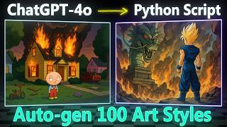 How I Generated 100 Stunning Art Styles using ChatGPT API & Python Script