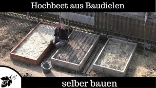 Hochbeet selbst bauen | preiswert und individuell aus Baudielen | Kompostbeet befüllen