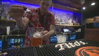 CBD cocktails on the table at SXSW