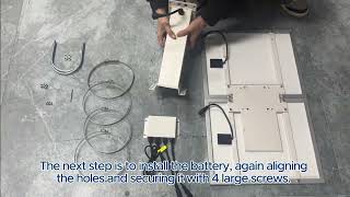 The installation steps of SUNBA MBB12V-40 solar lithium battery kit