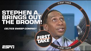 BRING OUT THE BROOMS! 🧹 Stephen is calling for a Celtics SWEEP! | First Take