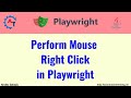 #34  Perform Mouse RightClick in Playwright Java