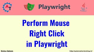 #34 Perform Mouse RightClick in Playwright Java