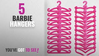 Top 10 Barbie Hangers [2018]: E-TING 50 PCS Pink Plastic Little Hangers for Barbie Doll Dress