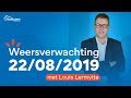 Weersverwachting 22/08/2019 - Nieuwe zomerse periode in aantocht (NWBNLX)