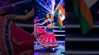 A Indian Woman Performs a Fusion with a Indian Flag on AGT #agt #americagottalent #magic