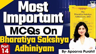 Bhartiya Sakshya Adhiniyam 2023 | Most Important MCQs By Apoorva Purohit #14