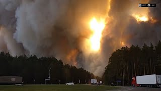 Жуткие ландшафтные пожары бушуют в России#пожары #россия