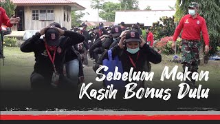 Begini Tradisi Makan Ala Tagana Saat Pendidikan, Kasih Bonus Dulu