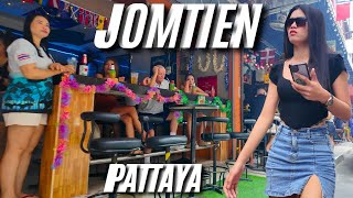 [4K] JOMTIEN beach, the beach area in PATTAYA, THAILAND 2024