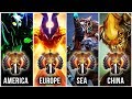 THE BEST PLAYERS IN THE WORLD - TOP 1 of every Region (America, Europe, SEA, China) - Support Role