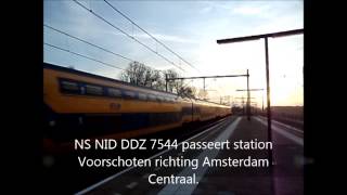 NS NID DDZ 7544 passeert station Voorschoten