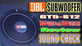 JBL SUBWOOFER Speaker 1200 WATTS | GT5-S12 Review and Soundcheck