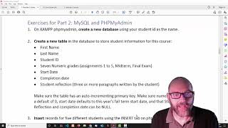 PHP & JavaScript: Module 2, Section 2 phpMyAdmin