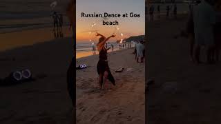 Russian Dance with fire 🔥!!!#dance #beach #beautiful