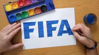 How to draw the FIFA logo