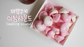 바삭바삭 스위스 머랭쿠키 말없이 먹는소리 : 이팅사운드 노토킹 ASMR 먹방 | 한세