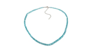 Colleen Lopez Green Apatite Faceted Bead Necklace