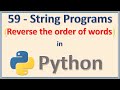 Python program to reverse the sequence of all the words of the string.