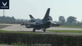 Fighters | Fighter Jet | F16 Afterburner take off RNLAF J-197 + J-630 VOLKEL AIR BASE