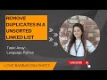 Remove duplicates in an unsorted linked list in python