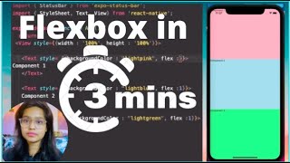#3: Understanding Flexbox in React Native 2022 in 3 mins | React Native Tutorial #3 - Flexbox Basics