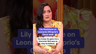 Lily Gladstone reacts to Leonardo DiCaprio’s Oscars snub #shorts
