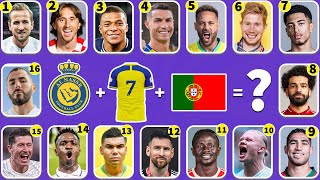 (Full 39)Guess the Song, NATIONALITY + CLUB + JERSEY NUMBER of football players|Ronaldo, Messi