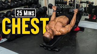 25 Minute Dumbbell Complete Chest Workout [Build & Burn #15]