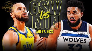 Golden State Warriors vs Minnesota Timberwolves Full Game Highlights | Jan 27, 2022 | FreeDawkins