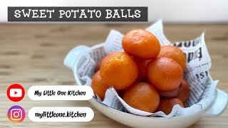 Snacks 小食 | Sweet Potato Balls 地瓜球 | Popular Snack in Taiwan 台灣夜市小食 | My Little One Kitchen🐱👩🏻‍🍳