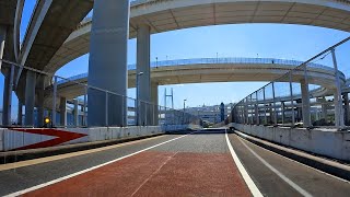 首都高湾岸線をドライブ　横浜の幸浦から高速に乗って大黒PAに立ち寄り東京へ　Driving on Metropolitan Expressway Bay Shore Route via Daikoku