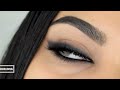 Easy SMOKEY CAT EYE tutorial using KOHL  Lakme eyeconic insta cool kajal  Arabic graphic eyeliner