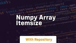 numpy array itemsize