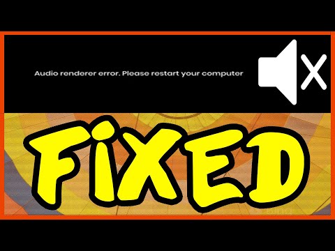 How to fix Audio renderer error in Windows 10 Computer