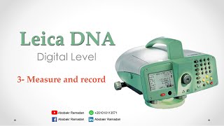 3- شرح الميزان الديجيتال Leica DNA: برنامج measure & record