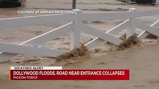 Heavy rains cause flooding at Dollywood