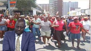 DRAMA IN CBD AS ANGRY KIKUYU WOMEN STORMS STREETS PROTESTING AGAINST RUTO ON ONGOING ABDUCTIONS