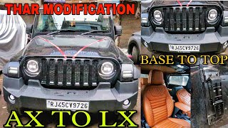 FULL THAR MODIFICATION BASE TO TOP | AX TO LX VARIENT | CAR ACCESSORIES | BEST ACCESSORIES FOR THAR