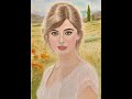 pastel painting girl portrait