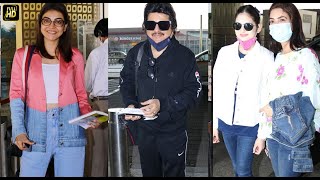 Bajrangi Bhaijaan Star Harshaali Malhotra With Family, Pankaj Udhas & Kajal Aggarwal At Airport