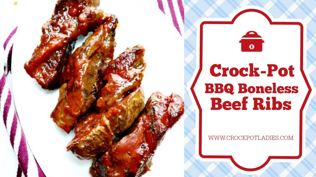 Crock-Pot BBQ Boneless Beef Ribs Recipe - YouTube