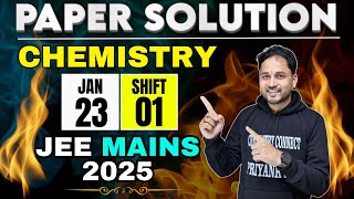 JEE Main 2025 Paper Solution | 23 Jan Shift 1 | JEE Mains Cut Off🤔 | By Priyank Sir #iitjee2025