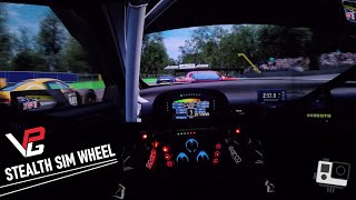 VPG Stealth Sim Wheel + RGB LEDs Onboard in the LEXUS RC F GT3