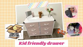 Unboxing pink Sorbus dresser with 6 drawers (UNBOXING SENSATION)